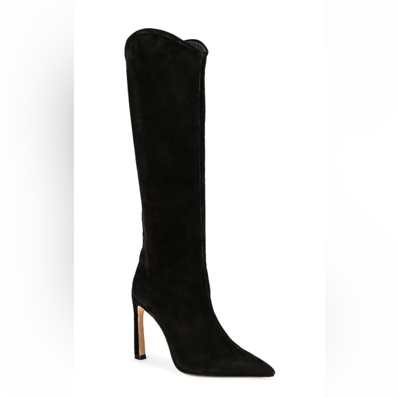 Schutz Maryana Sculpt Boot in Black - Picture 1 of 5